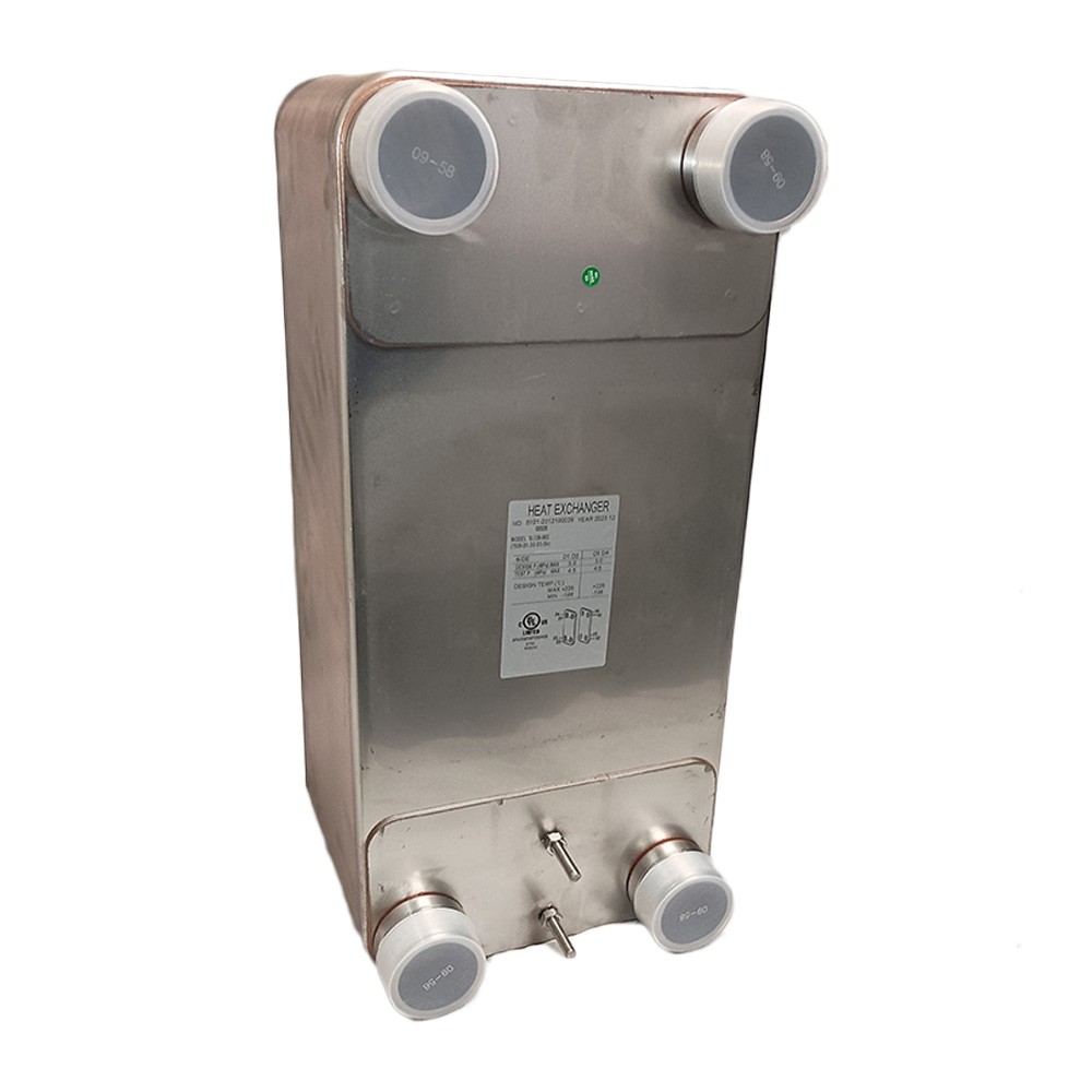 10"x20" Brazed 80 Plate Heat Exchanger Outdoor Wood Furnace [1-1/2" MPT]