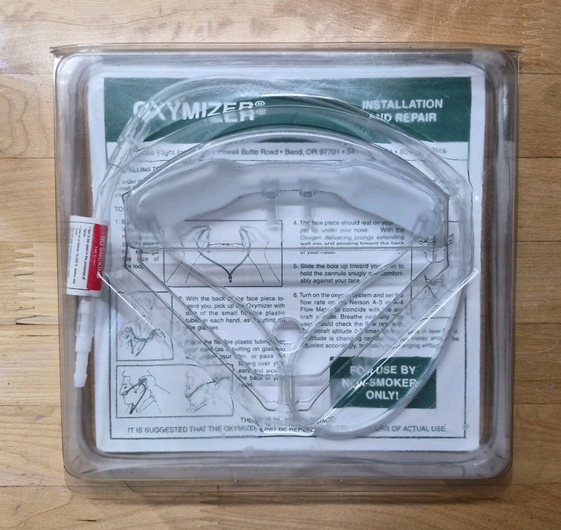 Oxygen Mask Oxymizer by Precise Flight PN 020N0001-1 NEW In Package