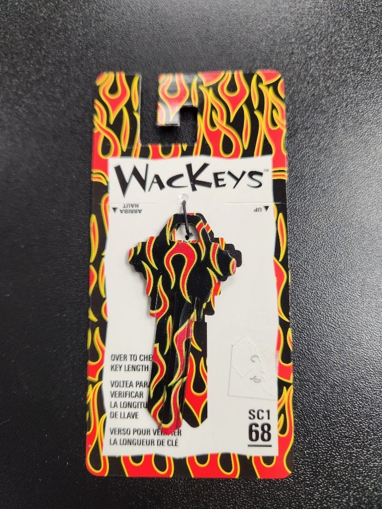 FLAMES PRINTED SCHLAGE SC1 KEYBLANK - READ DETAILS BELOW