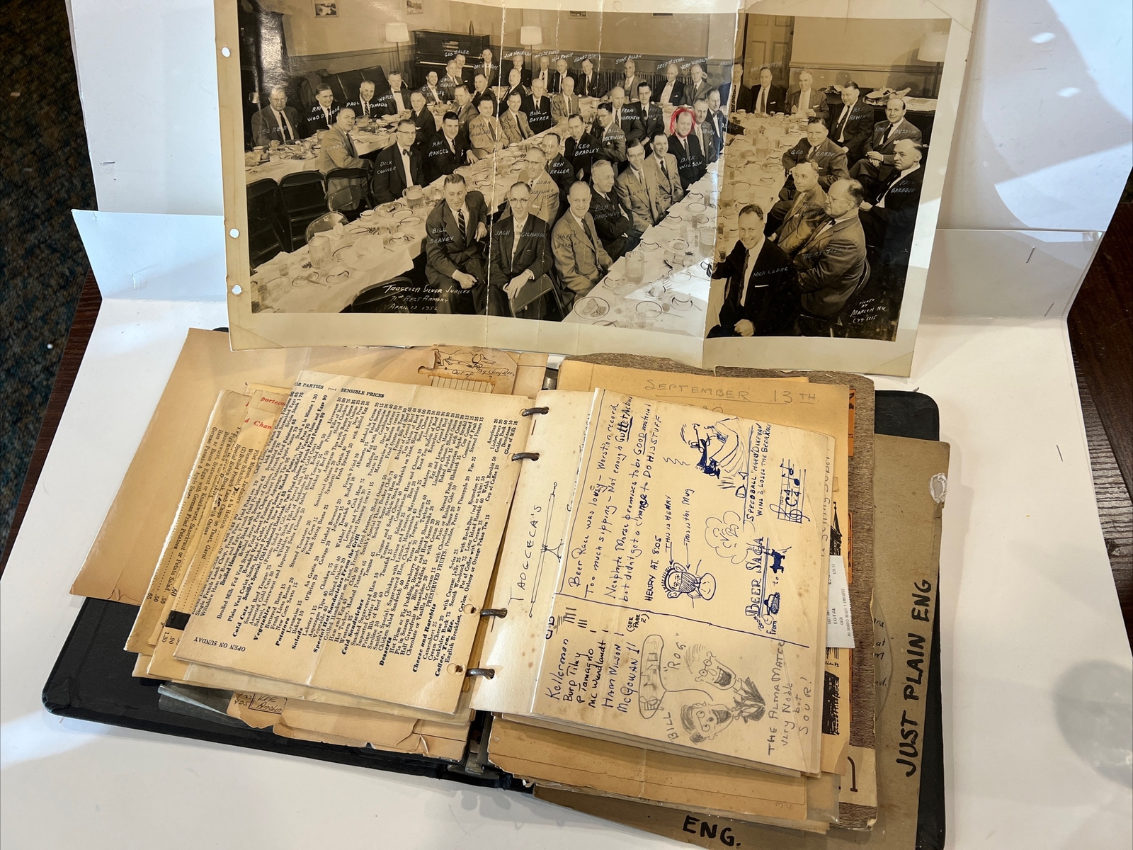 HUGE WWI WWII 2 Era Social Club Collection NYC 71st Regiment Army Cartoons Photo