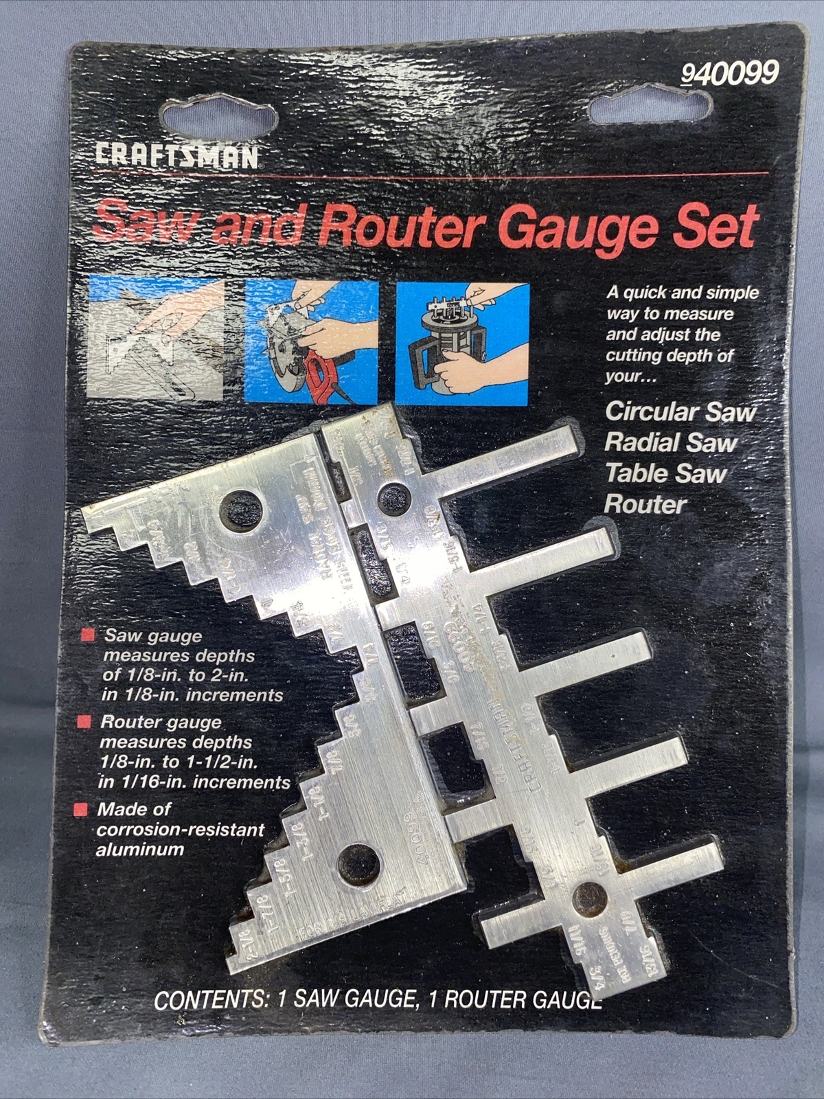 Craftsman Router and Saw Gauge Set Craftsman 940099 USA New