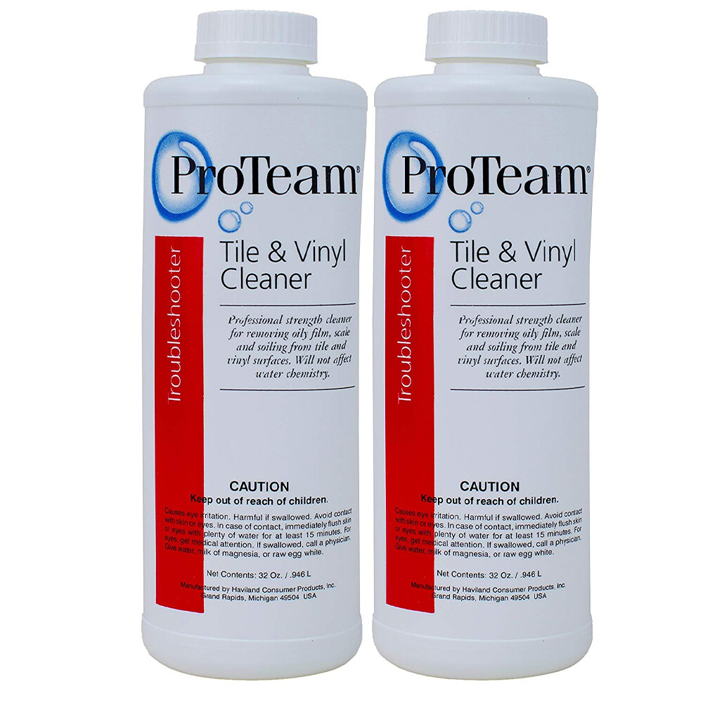 ProTeam Tile & Vinyl Cleaner 1qt for Swimming Pools & Spas Easy Use No Scrub 2pk