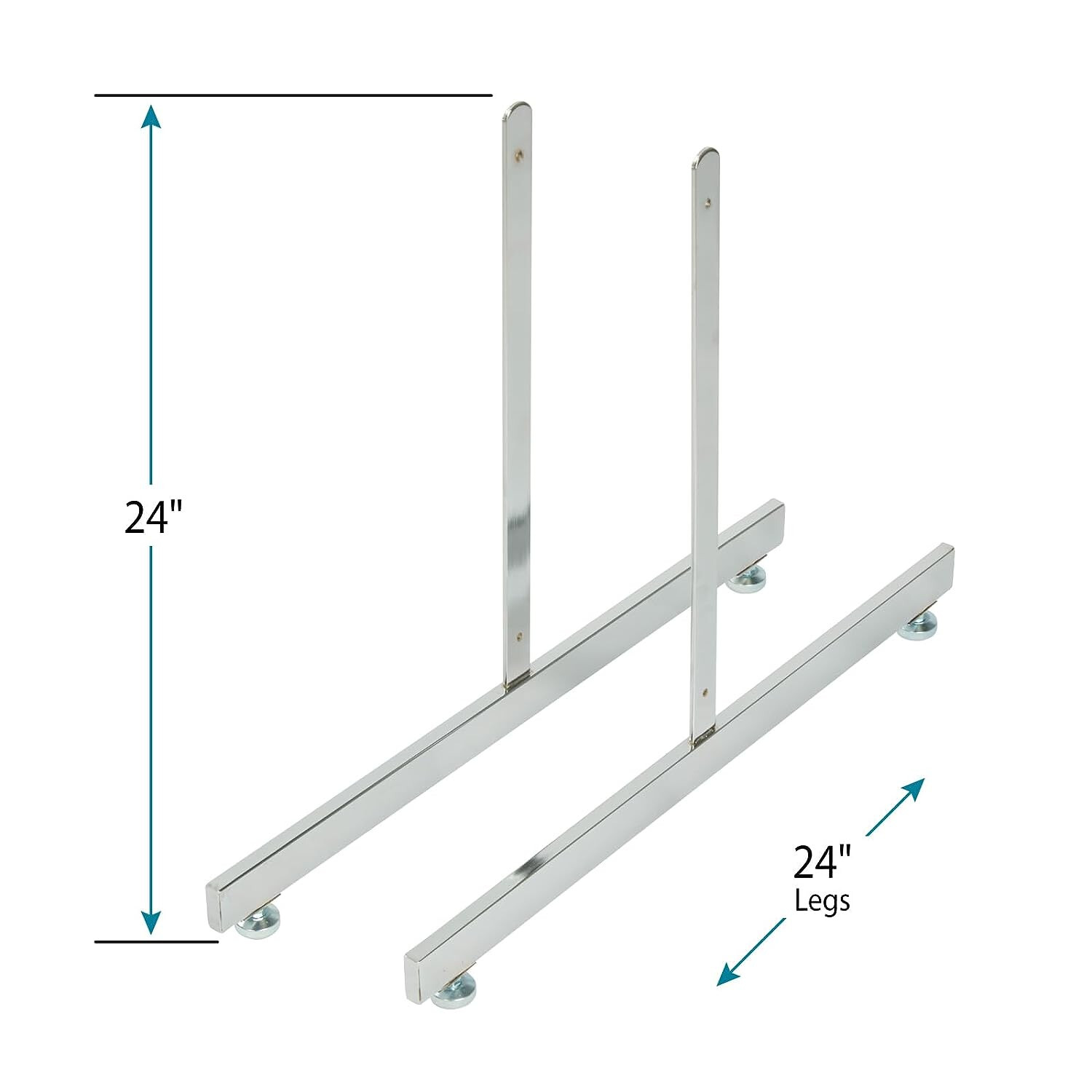 Set 2 Gridwall Panels 2' x 6' Grid Wall Display Chrome Steel 4 Legs Panel