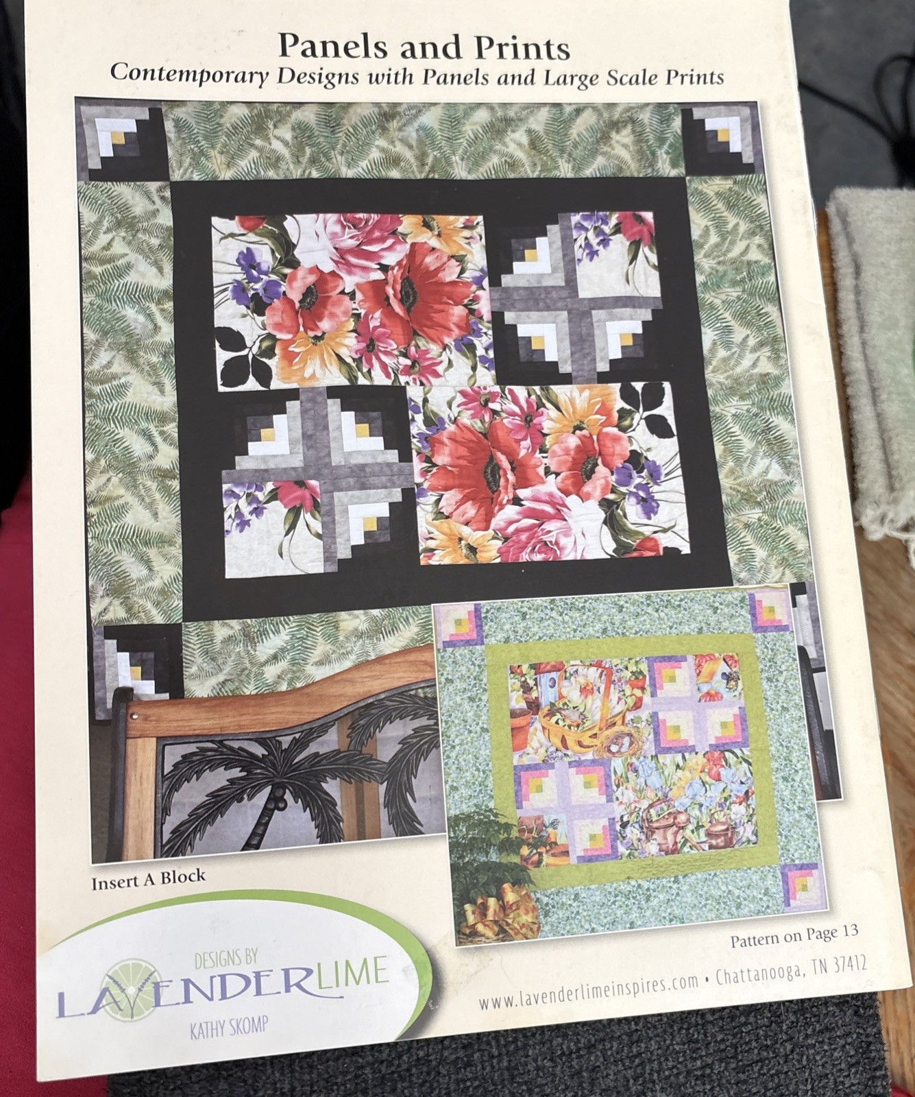Rare Designs by Lavender Line PANELS & PRINTS Quilt Pattern 2009 bk