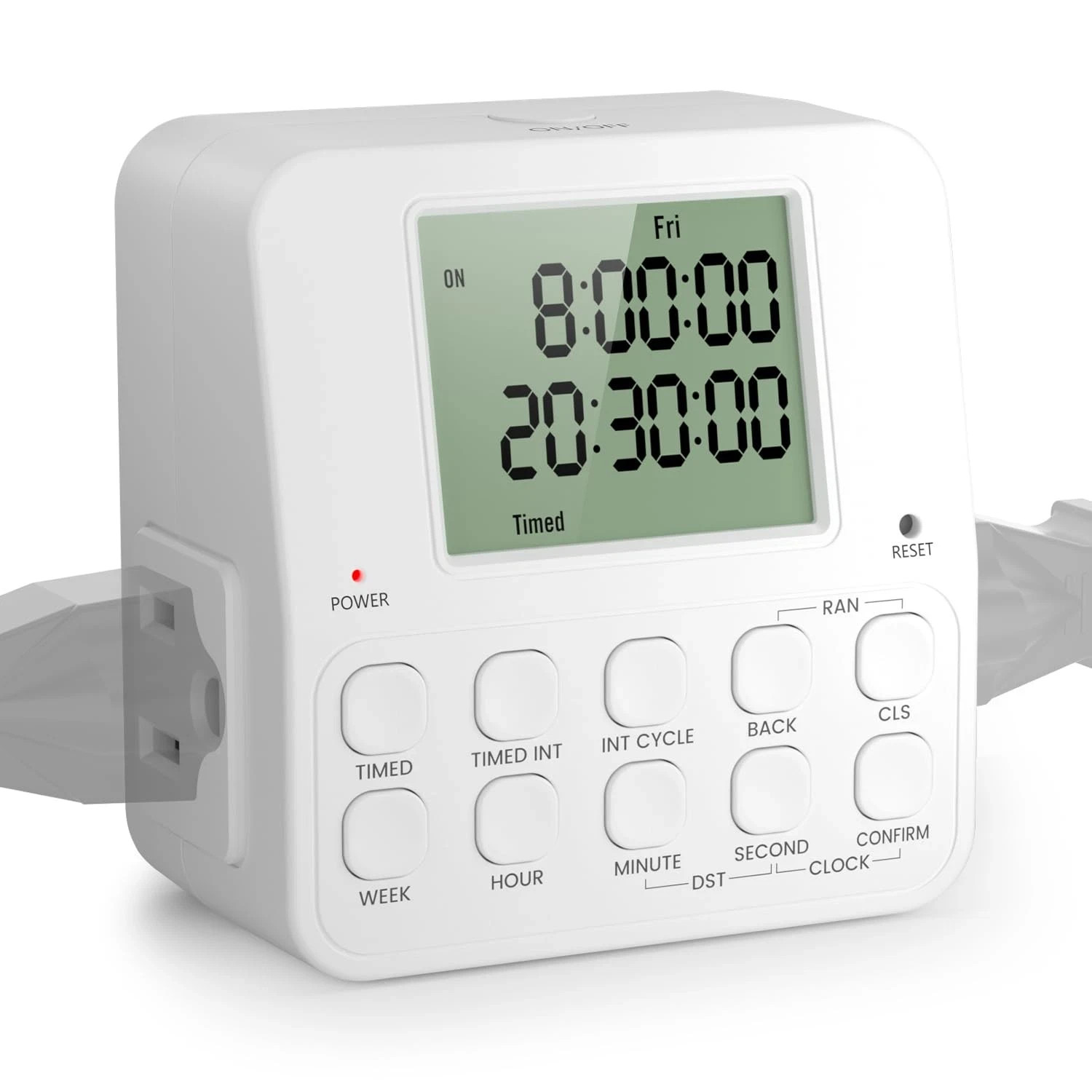 Digital Timer Outlet, Infinite Interval Repeat Cycle 1 Pack, White