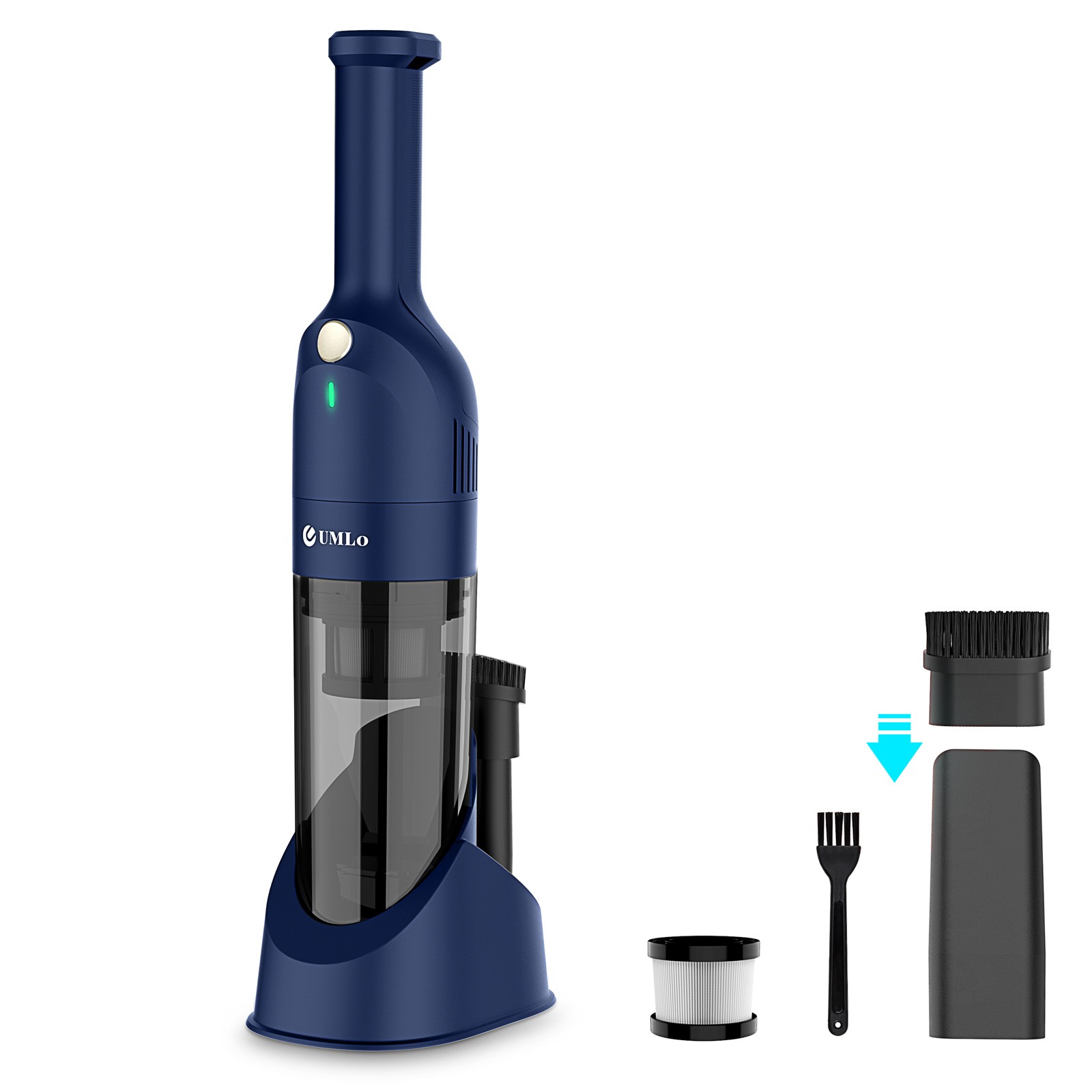 H6 BLUE Cordless Handheld Vacuum, 10KPa Suction, 30min Runtime, HEPA Filter