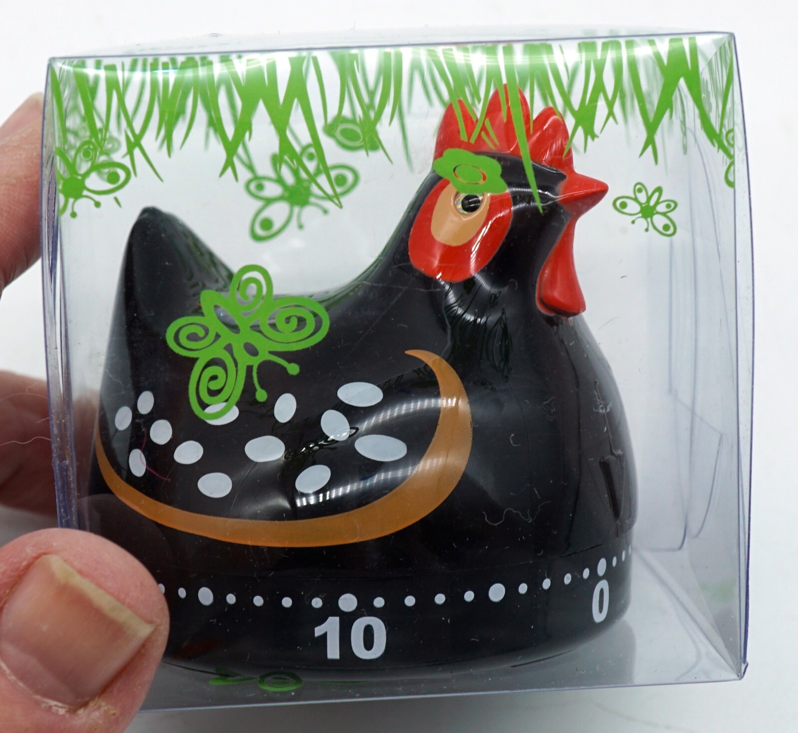 Timer - Black Chicken - 60 minute mechanical  manual timer New, in Clear Box