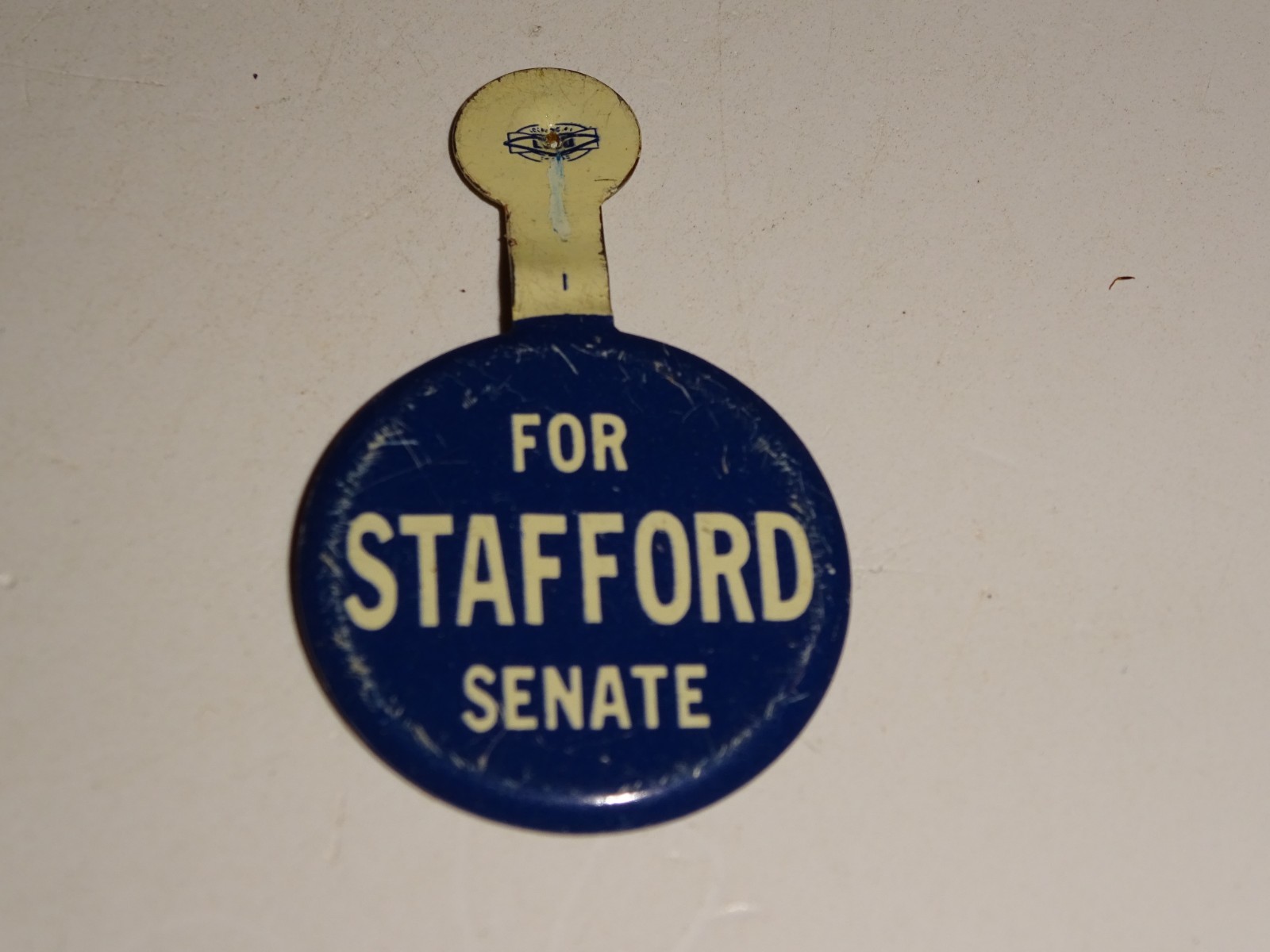 vintage Stafford For Senate political pinback tab pin