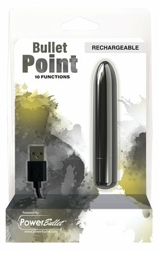 POWER BULLET 4 INCH BULLET POINT 10 FUNCTION BULLET RECHARGEABLE VIBRATOR