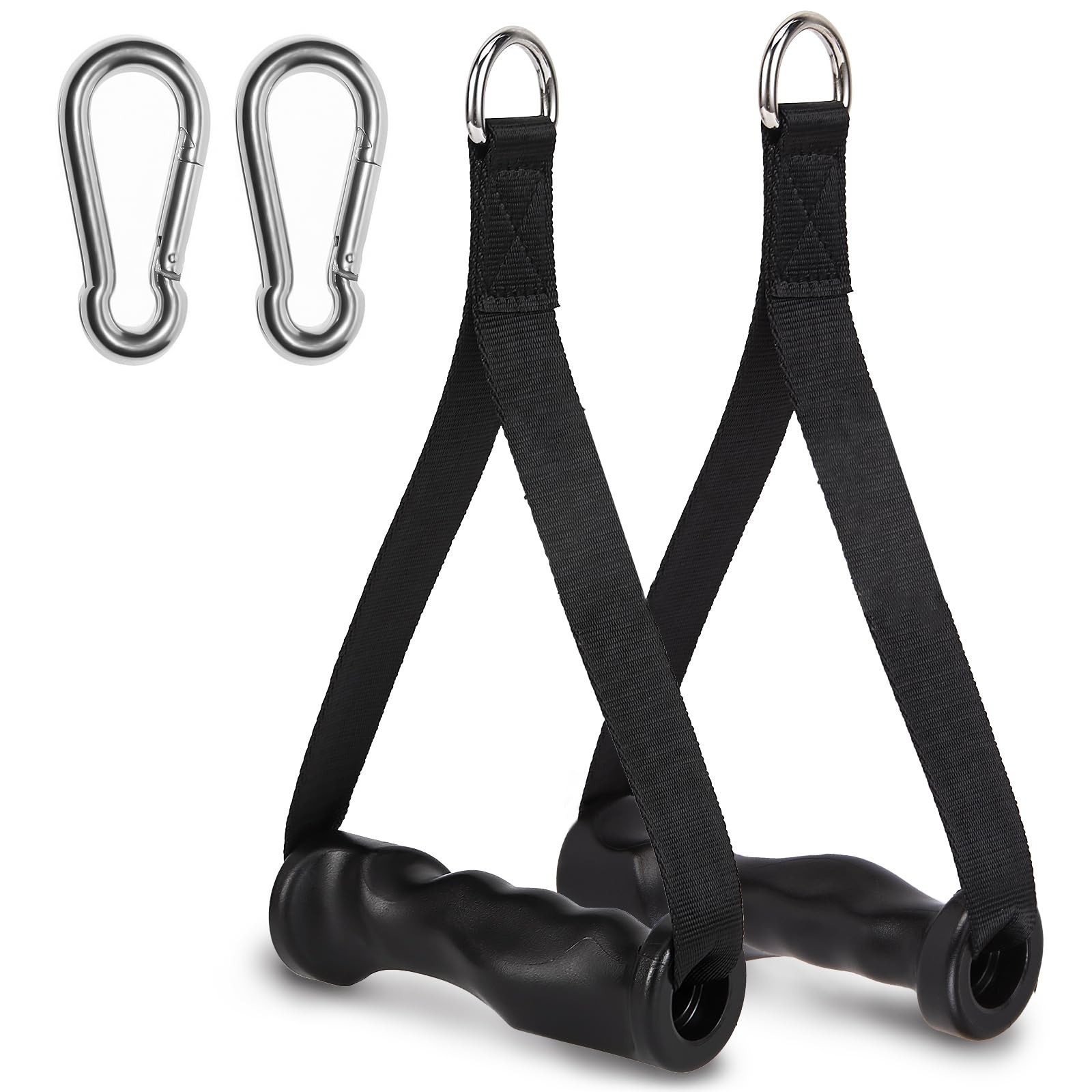 Exercise Handles - Ergonomic Gym Attachments for Cable Machine, Resistance Ba...