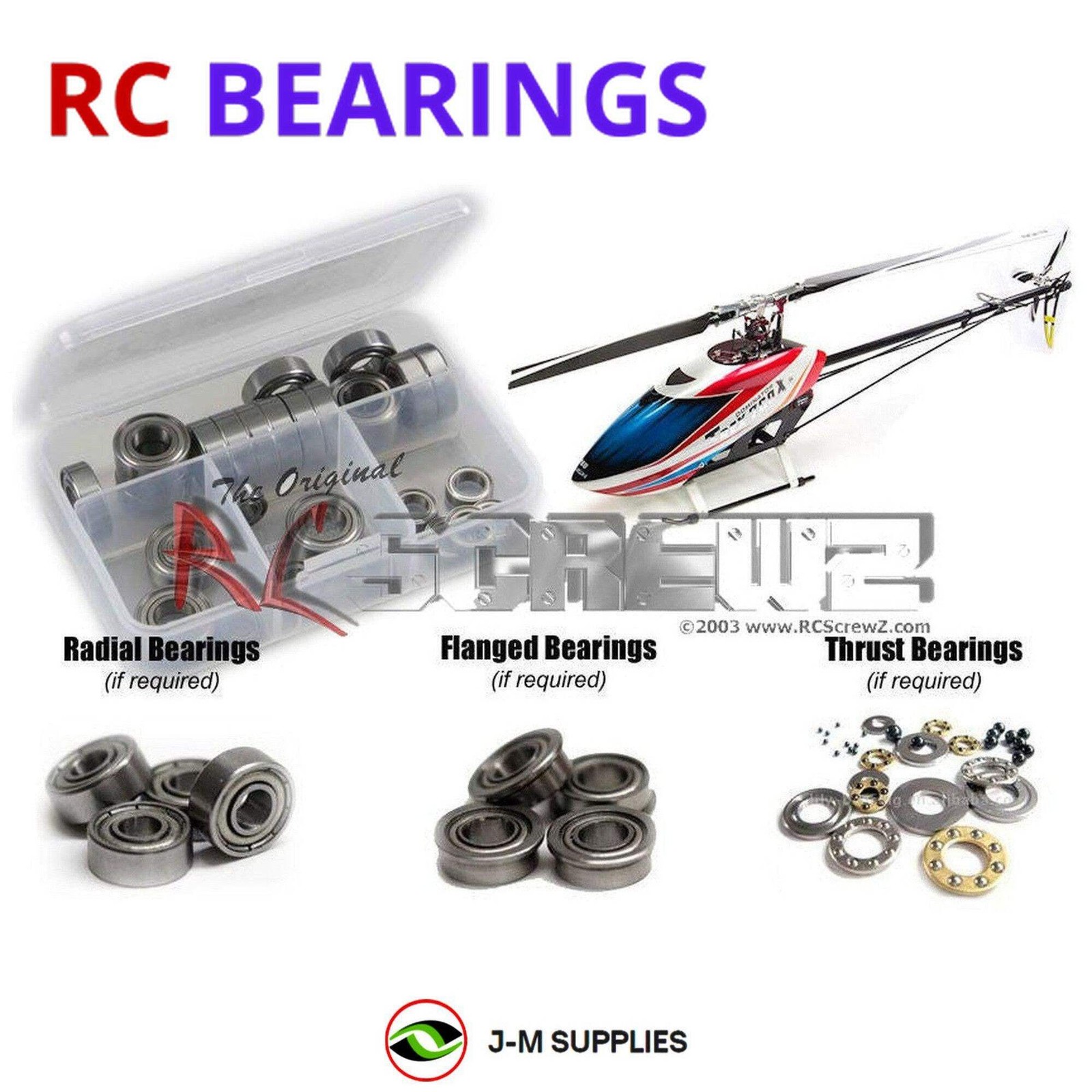 RCScrewZ Metal Shielded Bearings alg040b for Align 760x Dominator RH76E01X | SET