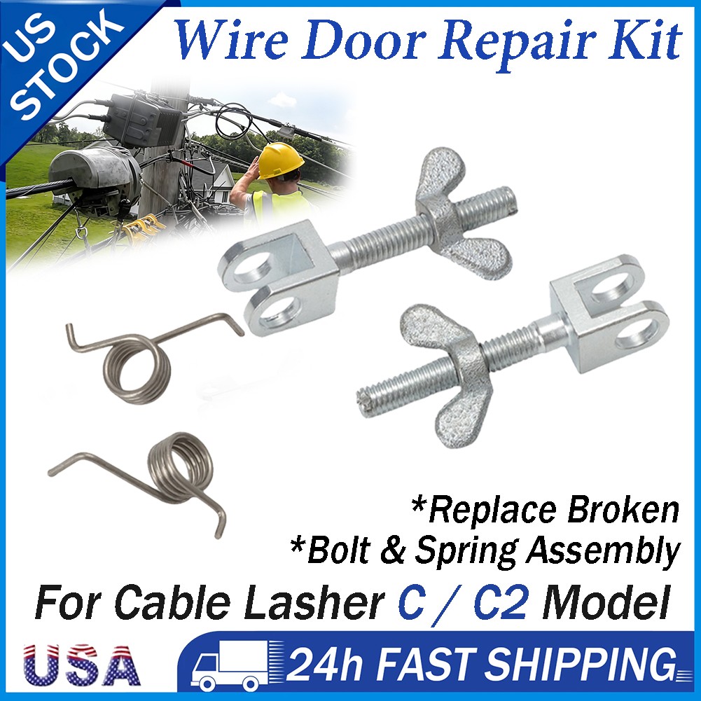 For Cable Lasher C C2 Wire Door Latch Repair Kit Bolt & Spring Stainless Steel