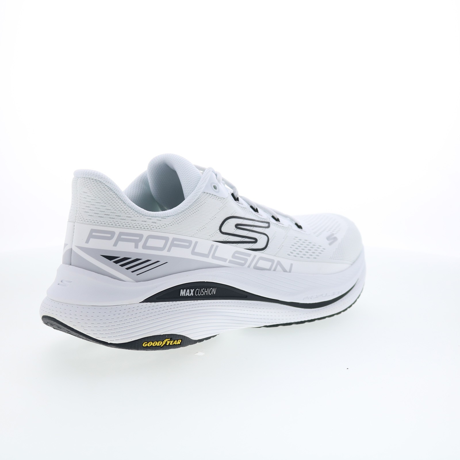 Skechers Max Cushioning Propulsion Mens White Athletic Running Shoes