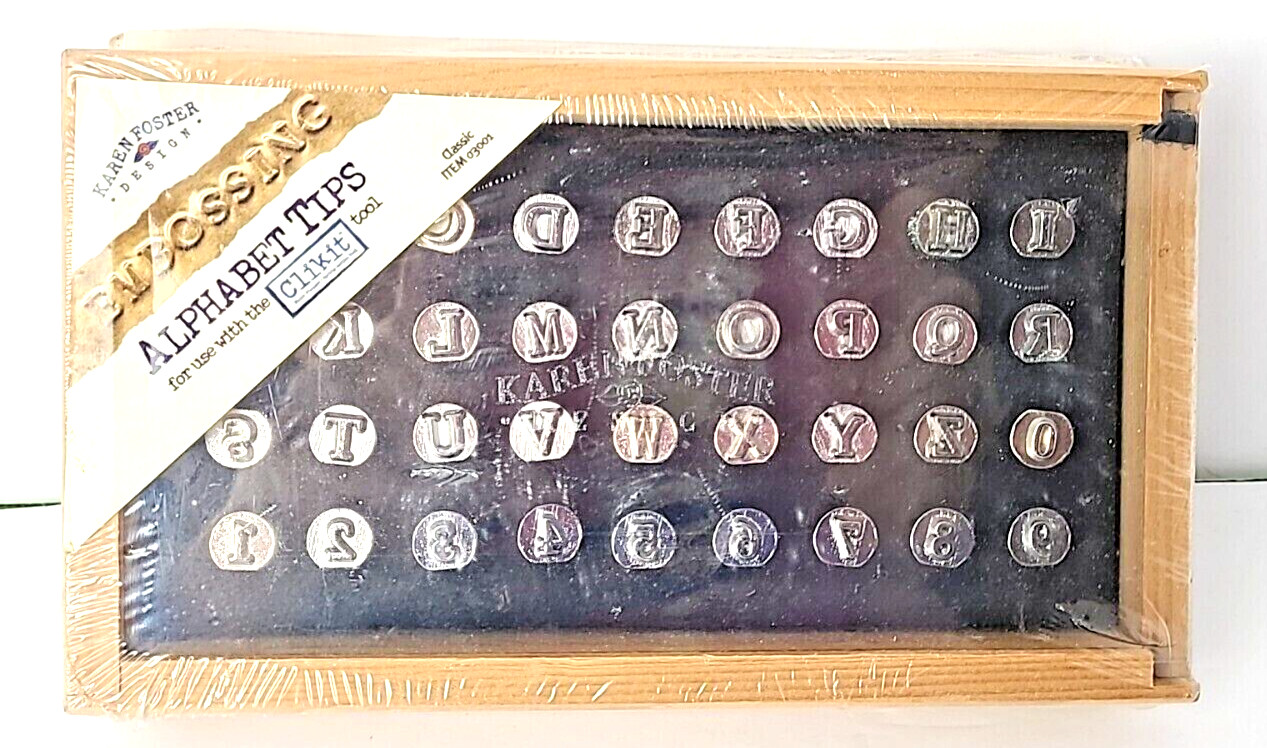 Classic Karen Foster Design Embossing Clikit Alphabet Tips Set #03001