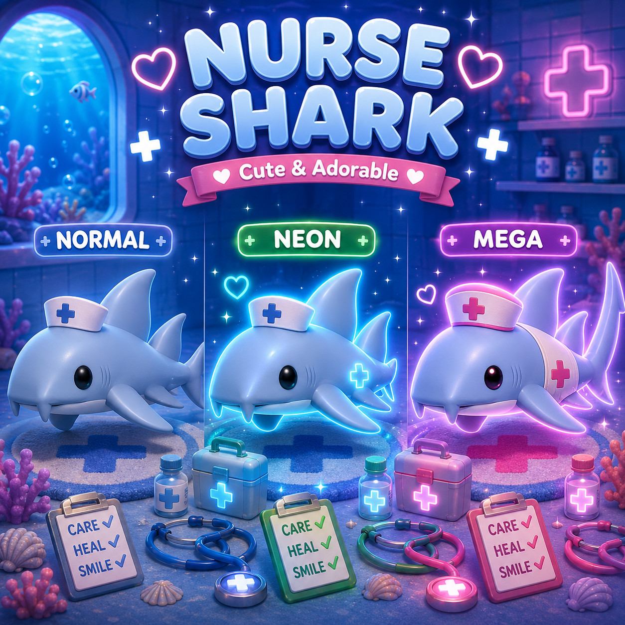 Nurse Shark Normal/Neon /Mega ✨ Adopt From Me Today ✨ Top Picks