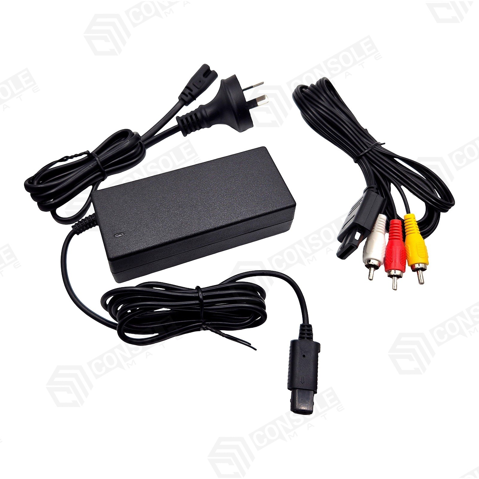 GameCube Power Supply & Composite AV Cable Set for Nintendo NGC | AU Plug