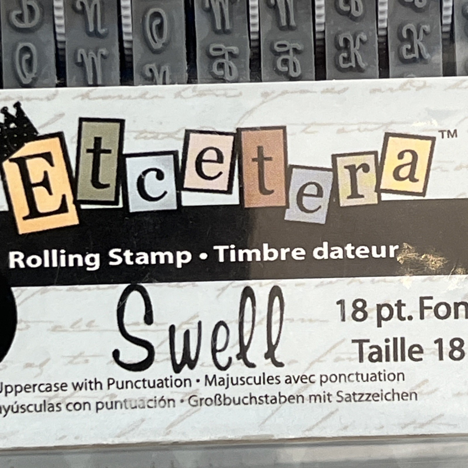 Provo Craft Etcetera Swell Rolling Stamp, 18 pt. Font Alphabetic