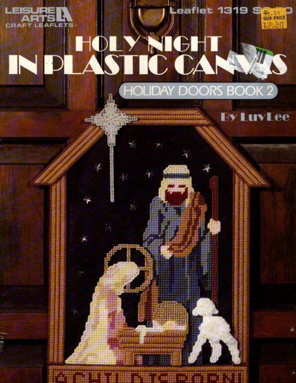LEISURE ARTS HOLY NIGHT IN PLASTIC CANVAS HOLIDAY DOORS BOOK2