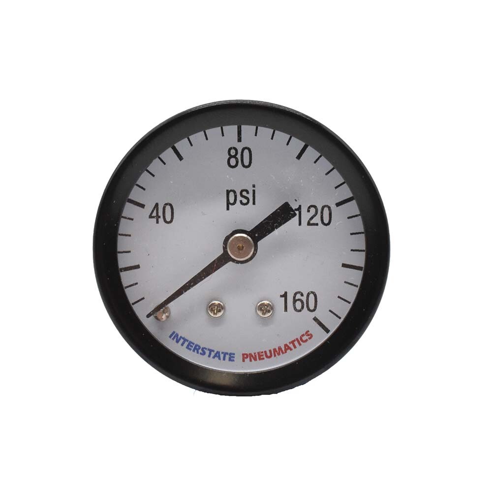 Pressure Gauge 160 PSI 1 -1/2" Diameter 1/8" NPT Rear Mount  G2101-160