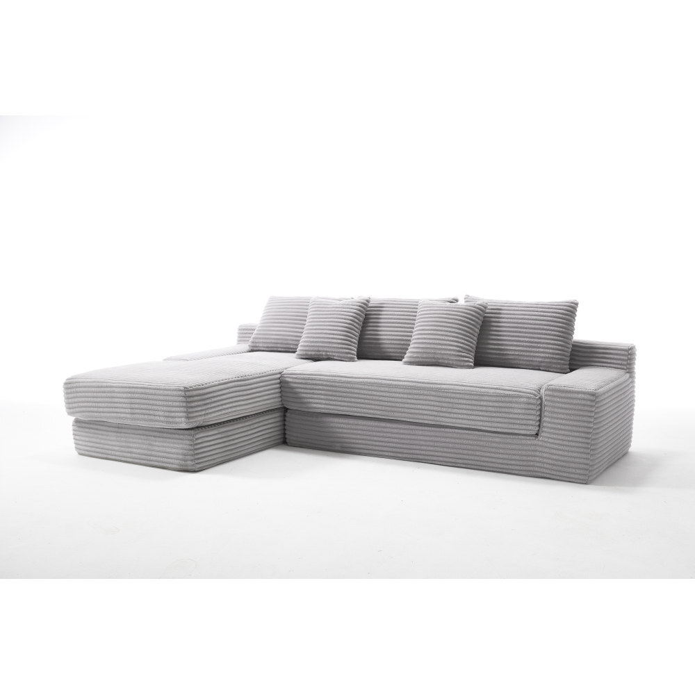 L-Shaped Sectional Couches Convertible Sofa Bed, Compression Sofa, Modular Couch