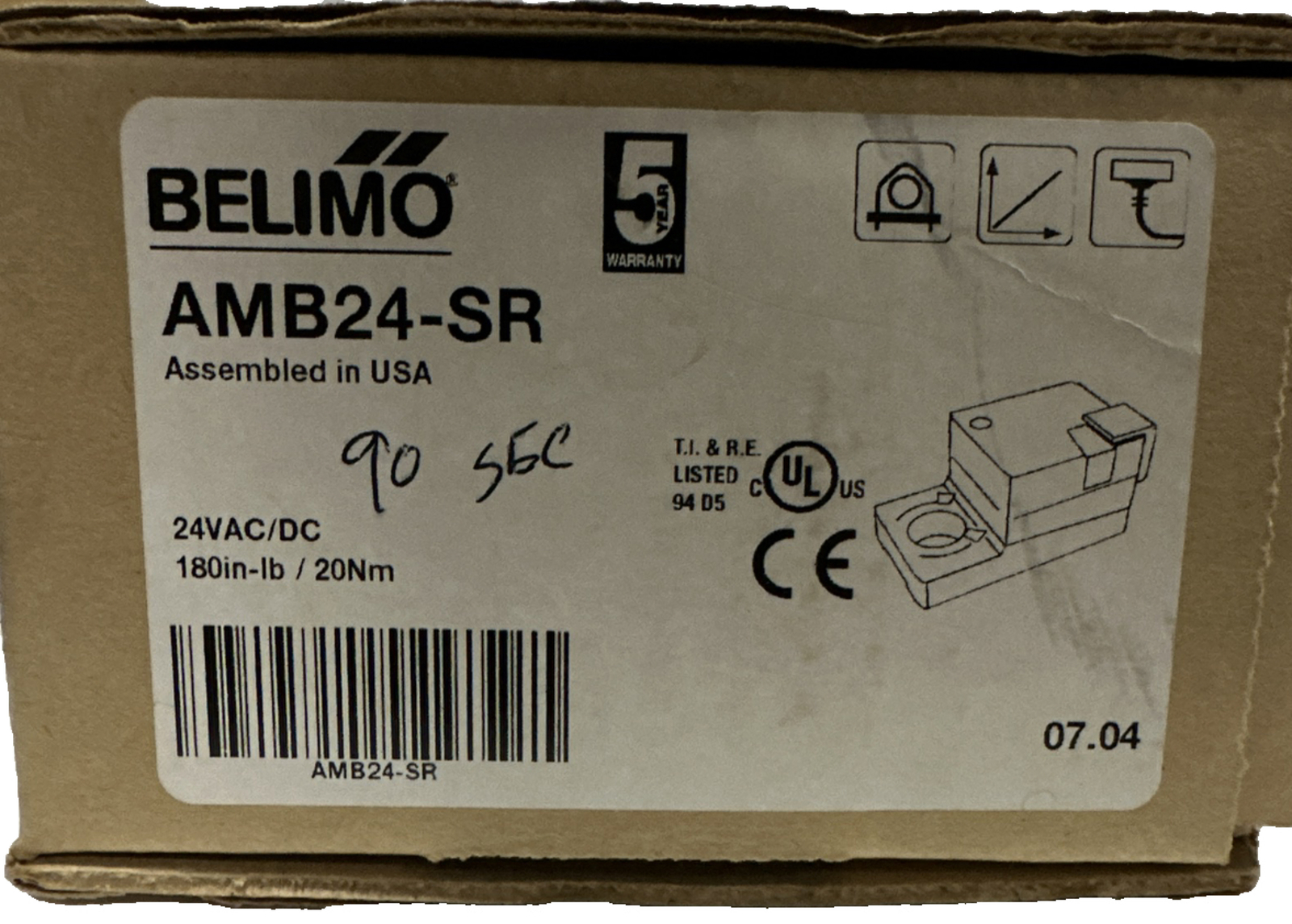 Belimo AMB24 SR Damper Actuator 🇺🇸🇺🇸 95sec, 180in-lb