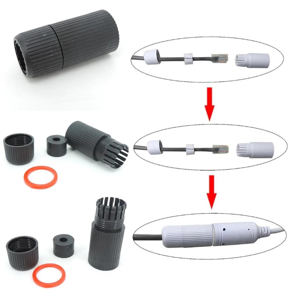 ThtRht 16 Set RJ45 Plug Waterproof Cap Protector Outdoor Ethernet...