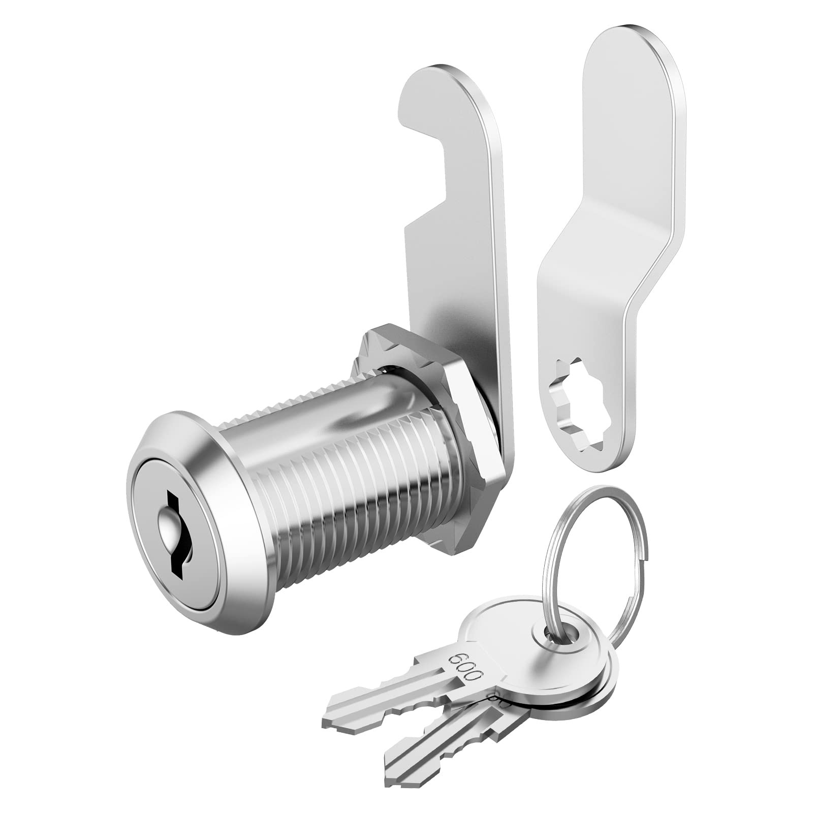 1 Pack Cabinet Locks with Keys, 1-1/8" Tubular Cam Lock keyed Alike, Secure D
