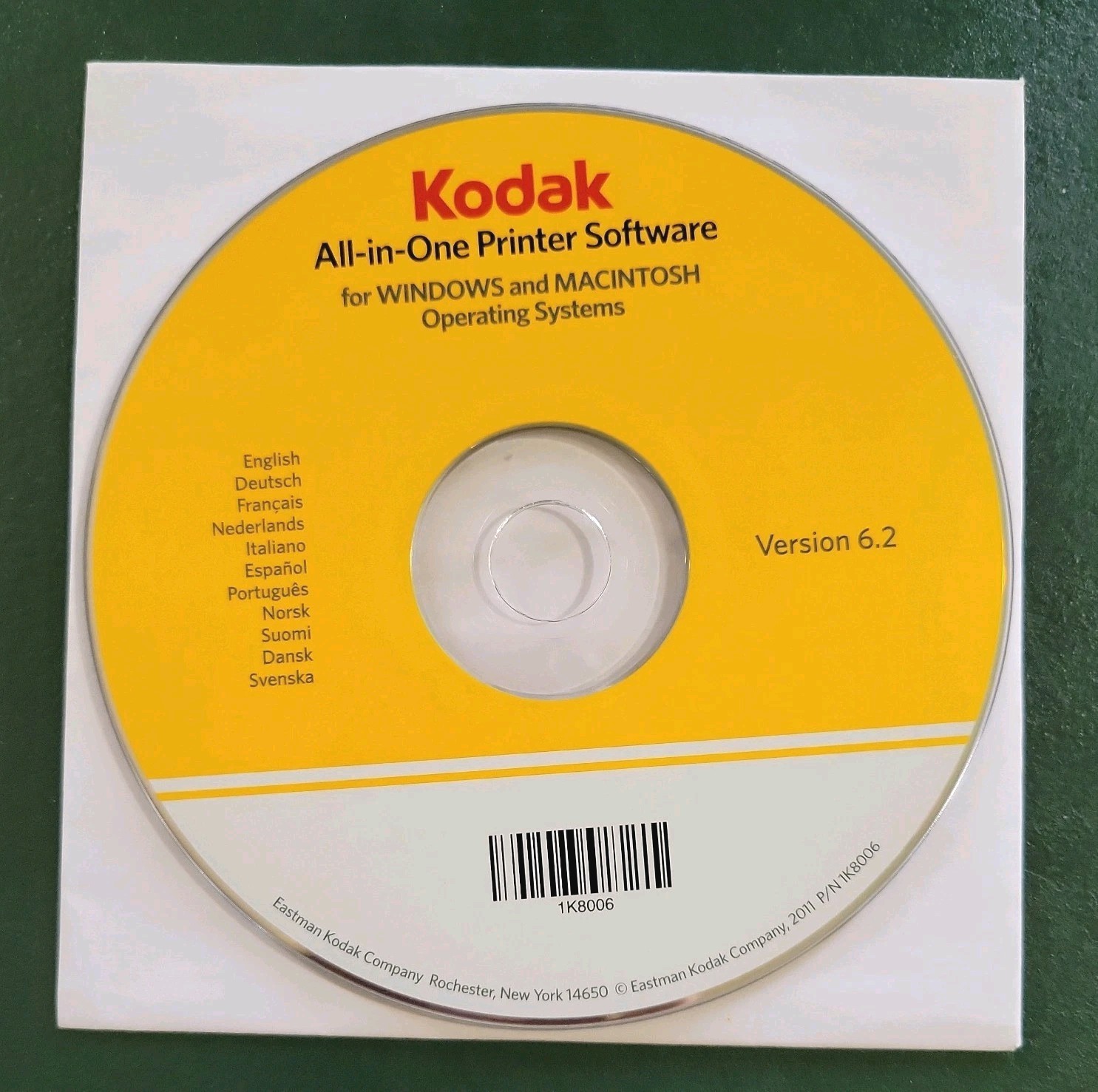 ⭐️⭐️⭐️⭐️⭐️ PC Software CD Disc Kodak All-In-One Printer Version 2.0 for Windows