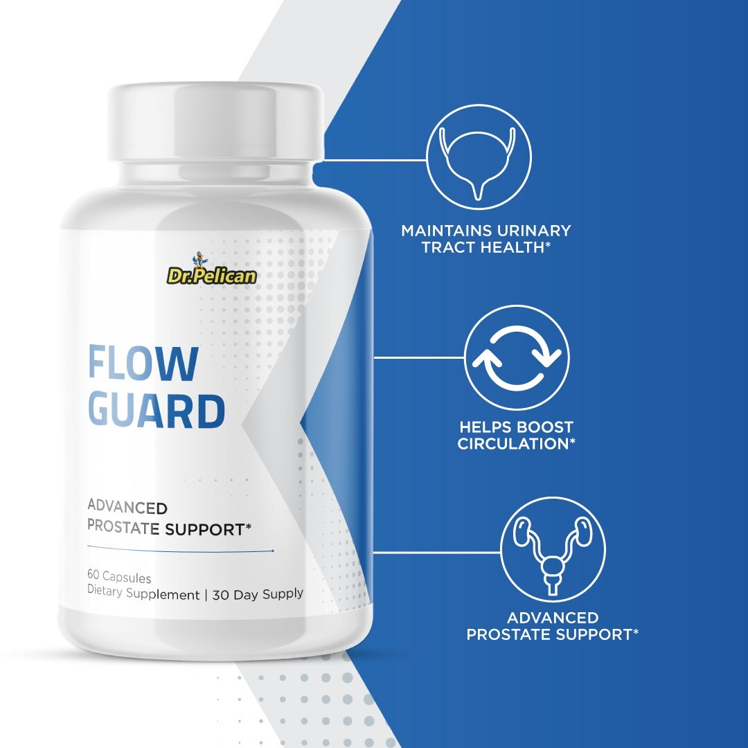 Flow Guard - Prostate Support- 5 Bottles- 300 Capsules