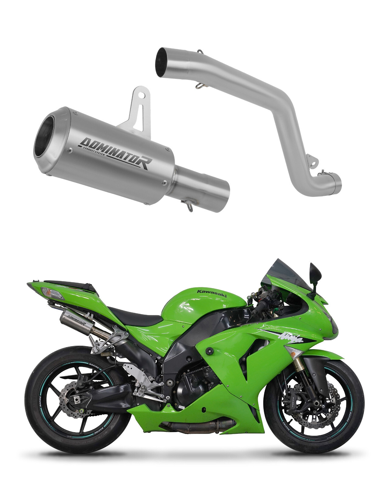 ZX10R 2006 - 2007 Right Side Exhaust Silencer Muffler GPS DOMINATOR