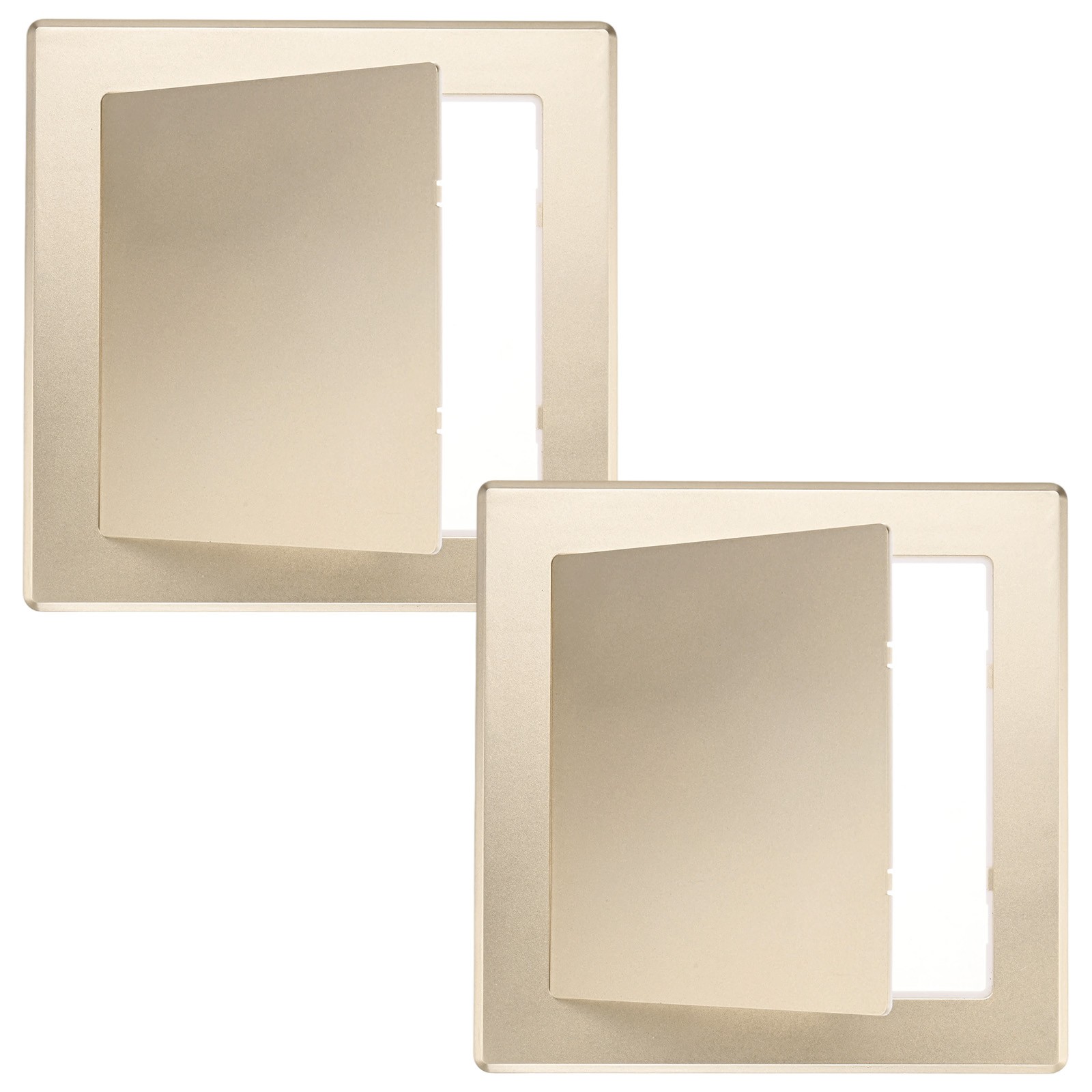 2-Pack Access Panel for Drywall, 6x6" Plastic Removable [Gold Tone, Square]