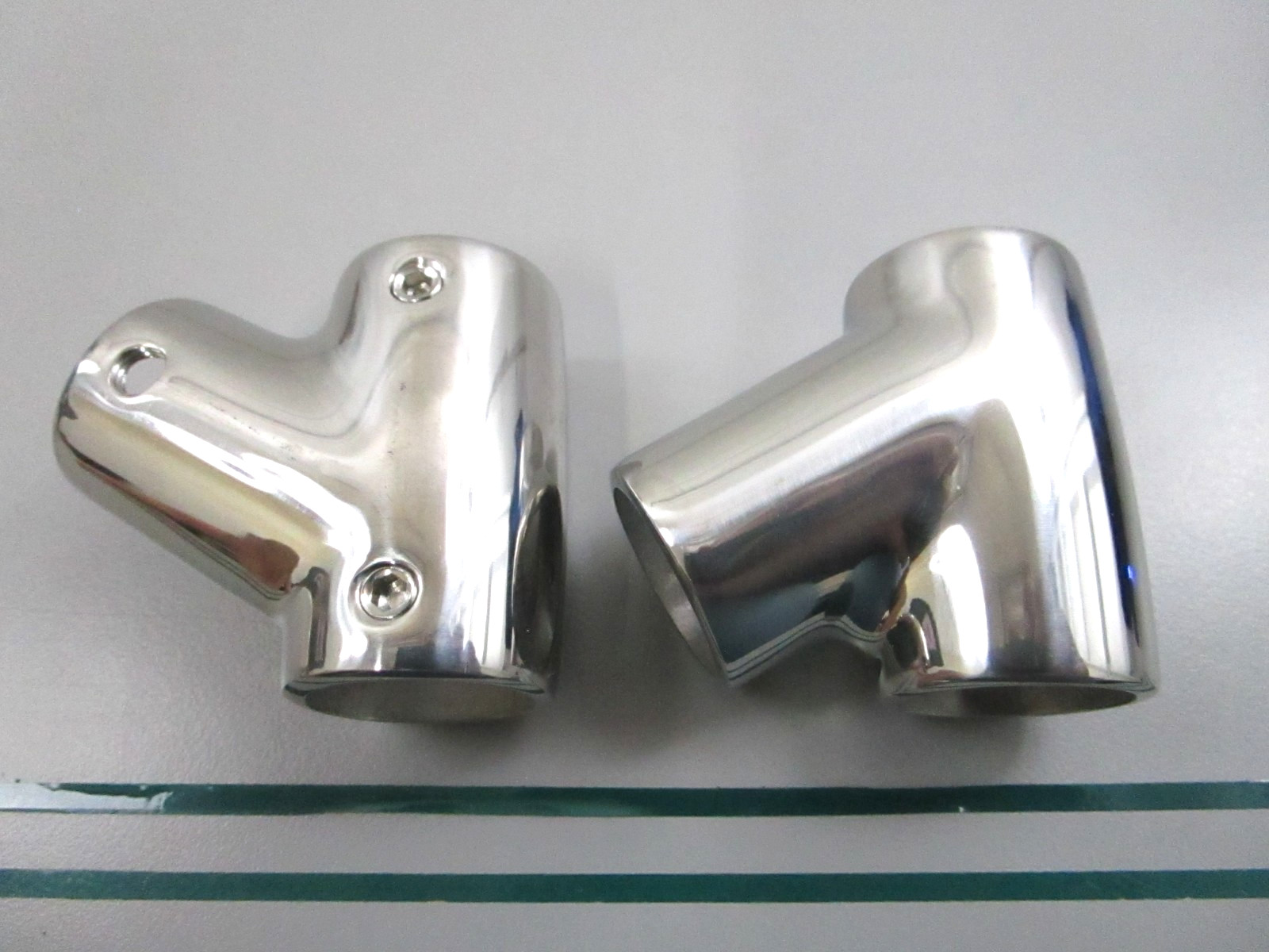 Sea-Dog NEW Chrome 60 Degree Rail Tee Left 7/8" Zinc 291600-1 (LOT OF 2) 0810