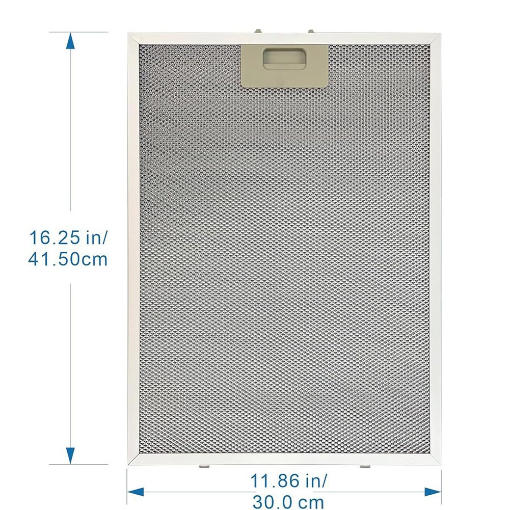 Grey Aluminum Mesh Filter for Kitchen Range Hoods Multiple Standard Sizes