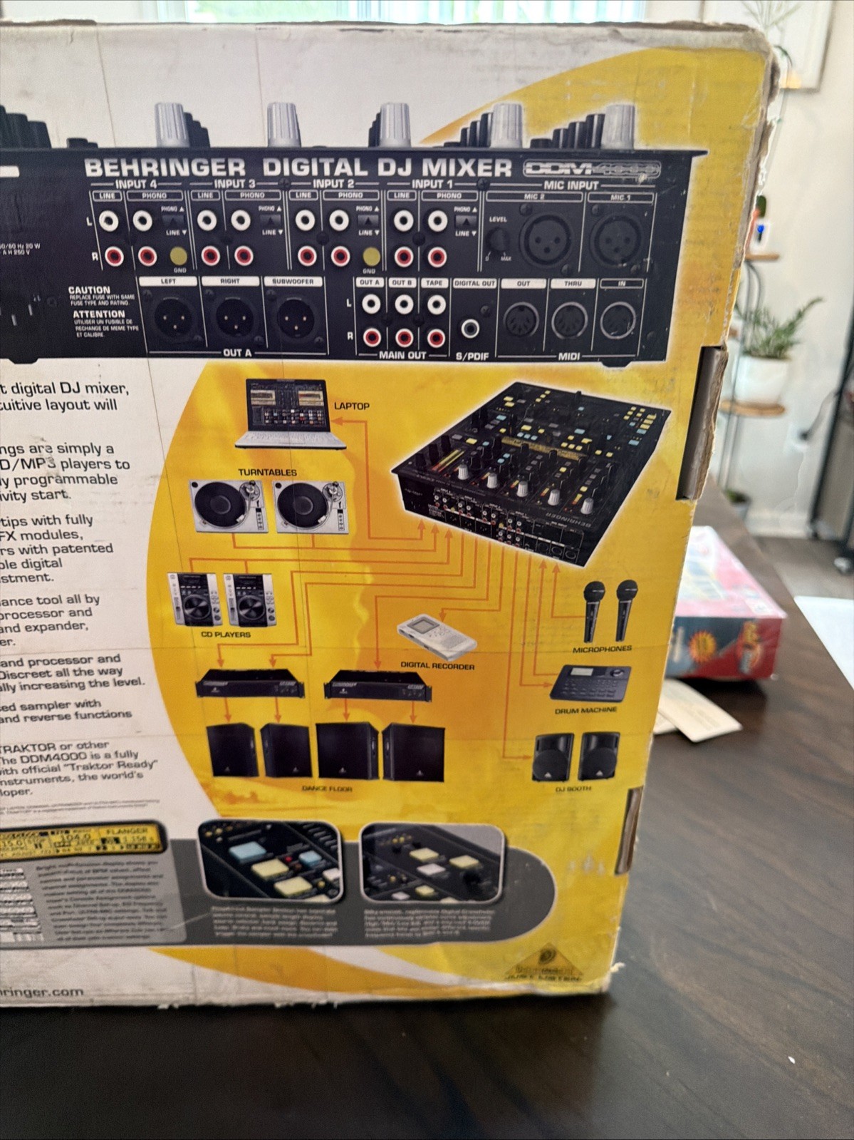 Behringer DDM4000 Professional 5- Channel DJ Mixer W/Sampler Fx, Duel BPM Counte