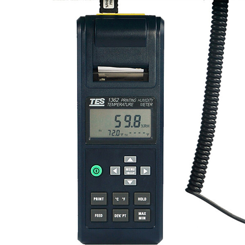 TES-1362 Printing Humidity Temperature Meter,Air Temperature/Type K