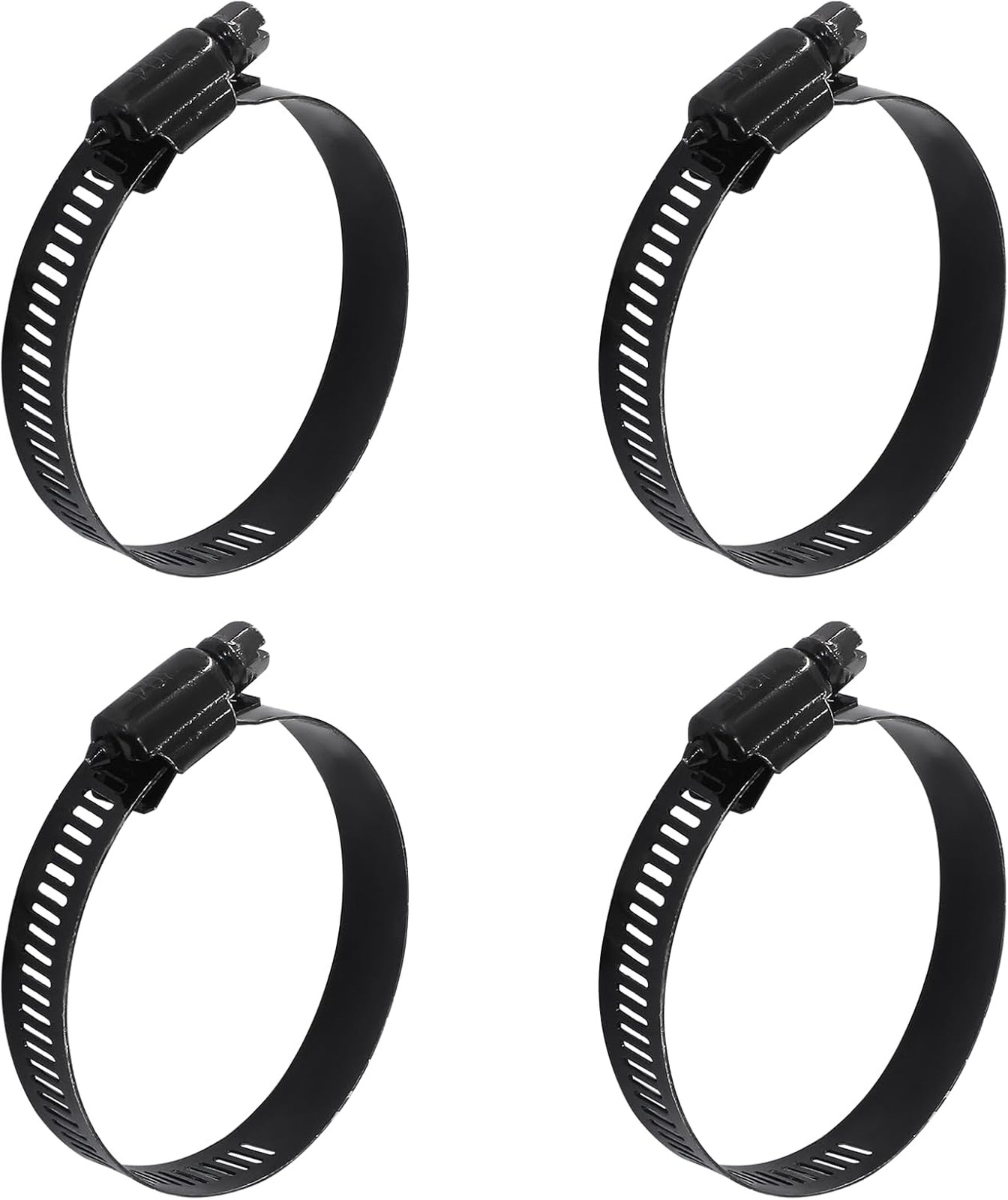 2.5 Inch Stainless Steel Worm Gear Hose Clamp 4 Pack Adjustable 40-63mm Fuel
