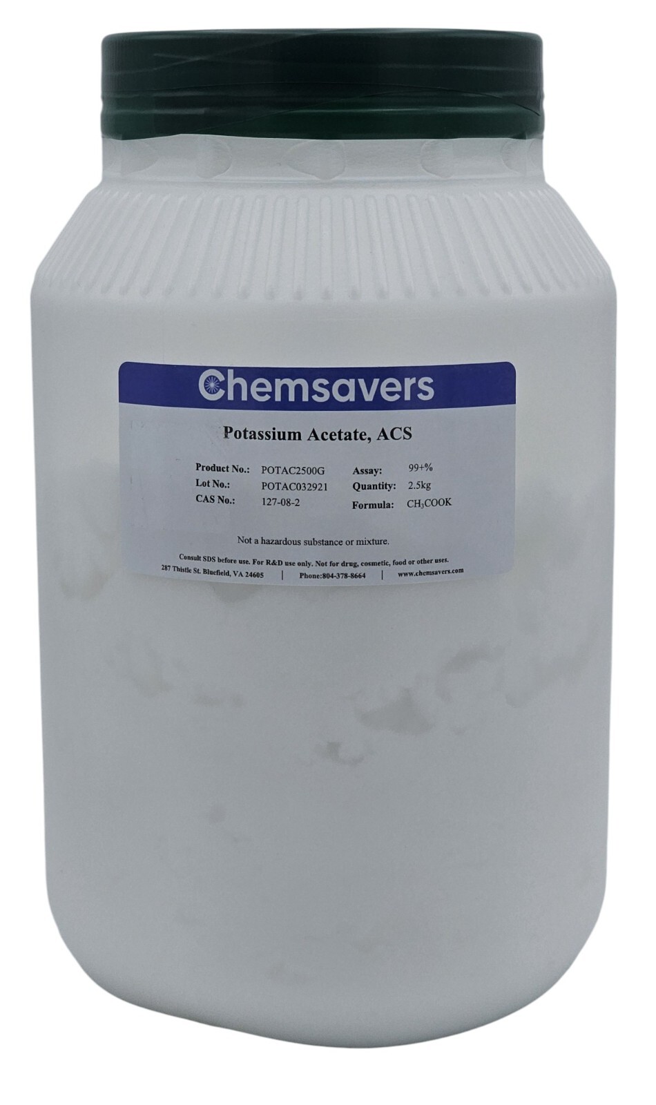 Potassium Acetate, ACS, 99+%, 2.5kg