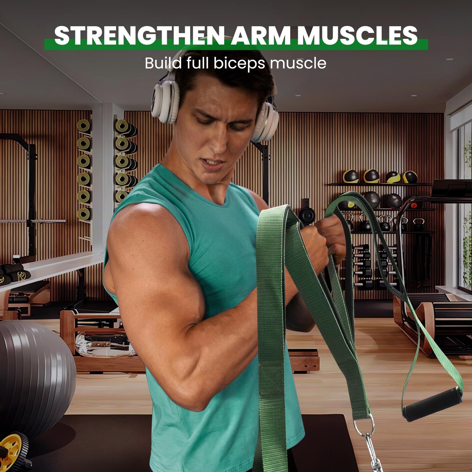 Tricep Rope Cable Attachment Handles Tricep Pull Down Attachment for Cable Ma...