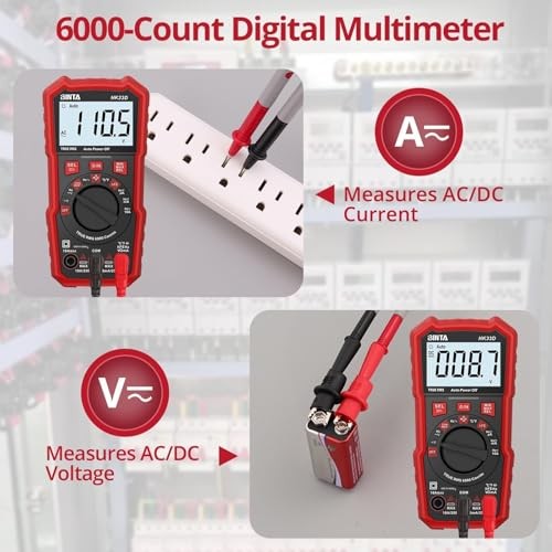 NCV Multimeter with Auto-Ranging Auto-Ranging Tester for 6000 Counts