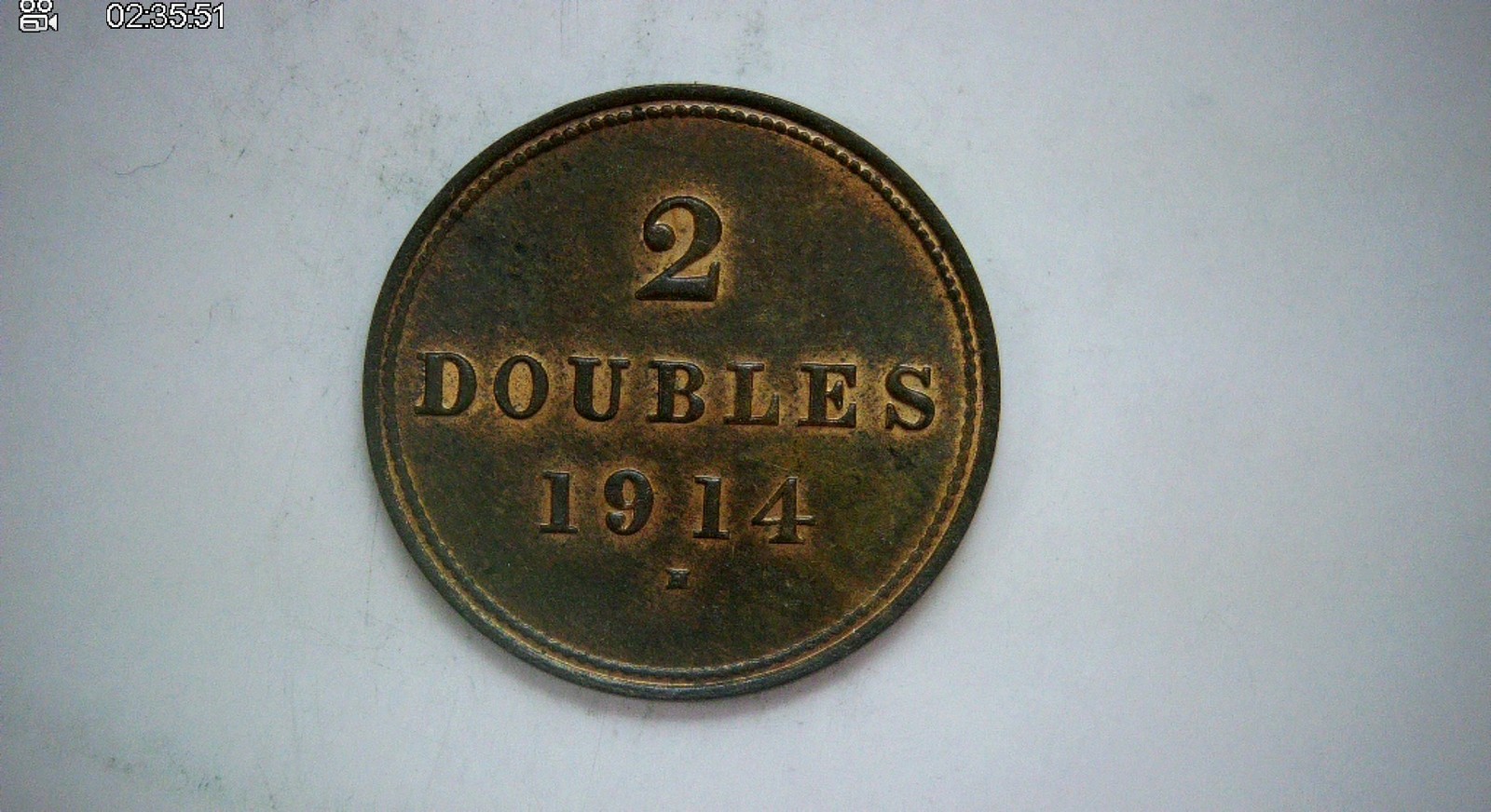 Guernsey 1914 2 Doubles Guernsey 2 Doubles (Arms type) Coin