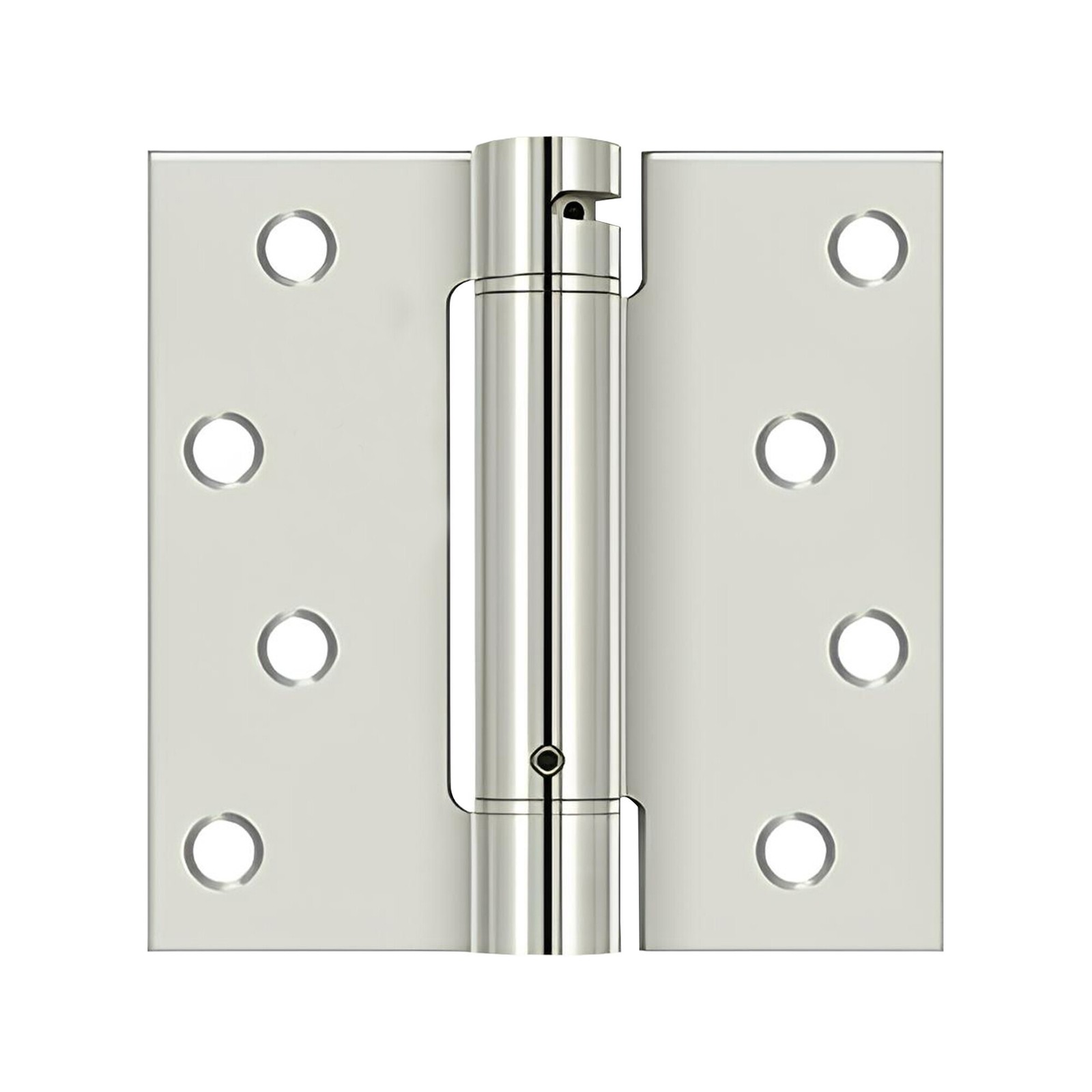 Deltana DSH44U14 4" x 4" Spring Hinge, UL Listed in Polished Nickel