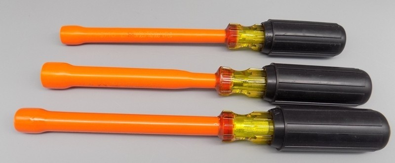 Cementex Double Insulated Nutdriver Set 1000v New 5/16 & 3/8 Used 7/16 Linemans