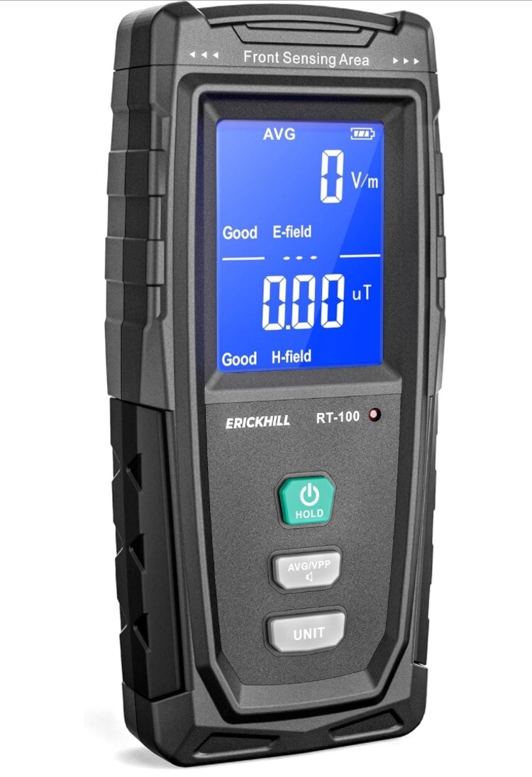 ERICKHILL Digital Electromagnetic Radiation Detector EMF Meter LCD Display-RT100