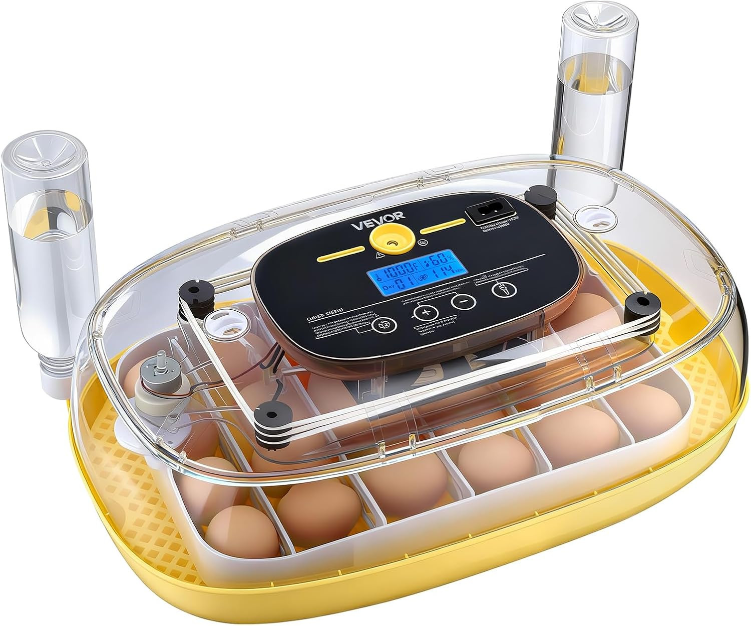 24 Egg Incubator, Automatic Egg Turner with LED Candler, Temperature & Humidity