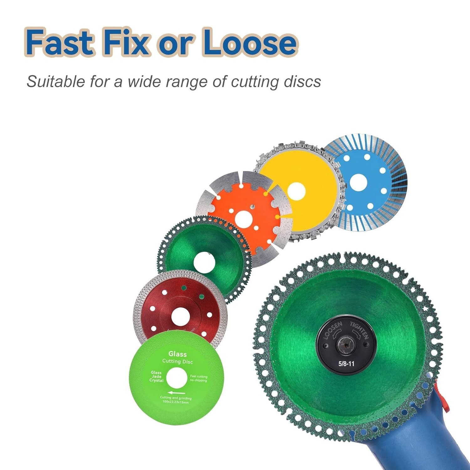 5/8-11 Thread Angle Grinder Flange Nut No Wrench Required,Grinder Nut for 4.5...
