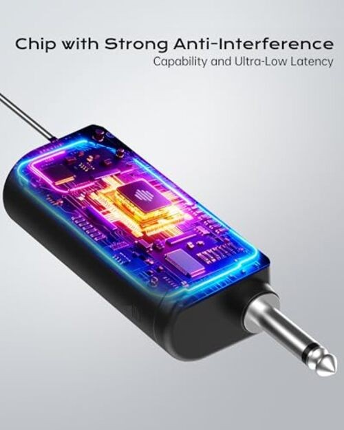 Wireless Microphone, One-Touch Mute & Dynamic RGB Lighting, Professional Black