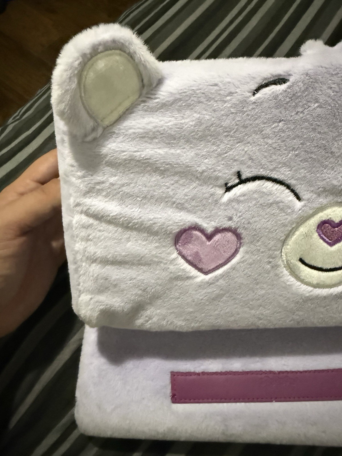 Preowned Purple Iscream Care Bears Share Bear Tablet Pillow