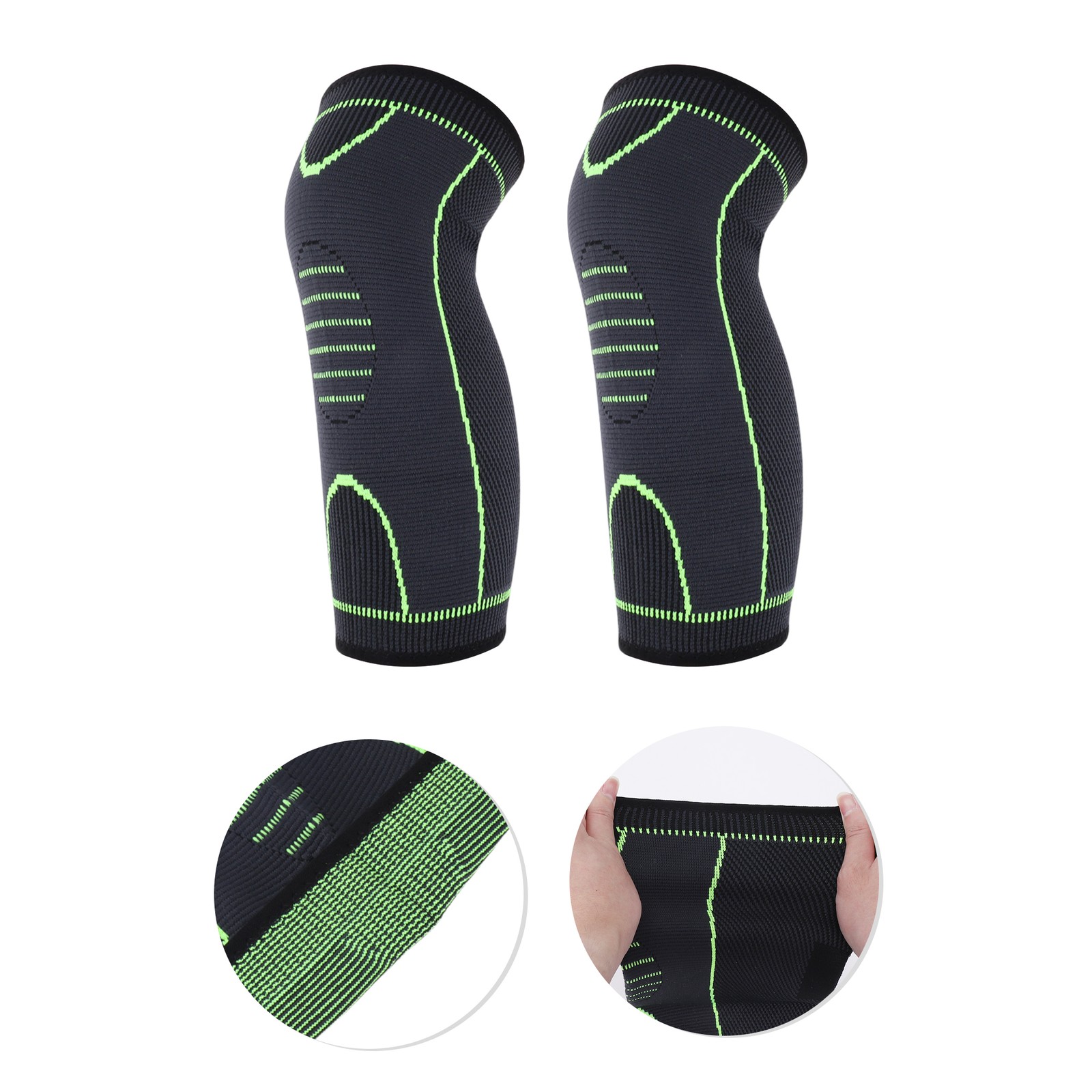 Fluorescent Lines Knee Pads Medium Gray Black 1 Pc