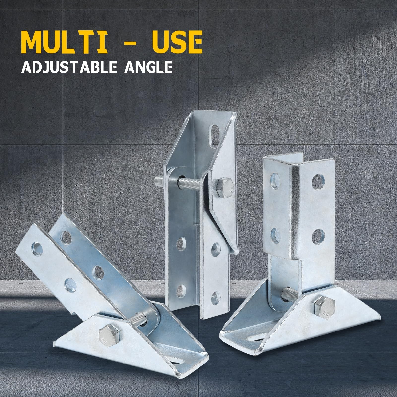 4 Pcs Adjustable Brace Fitting, Single Adjustable Angle Braces for 1-5/8" Str...