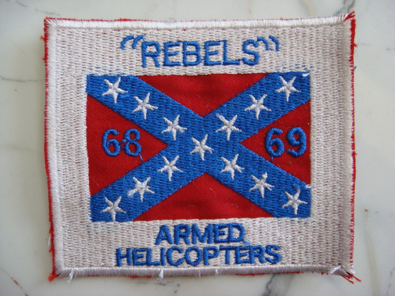 A Co GUN PLATOON 1st AVIATION Bn 1st INFANTRY DIV. 1968-69 REBELS, NAM WAR PATCH